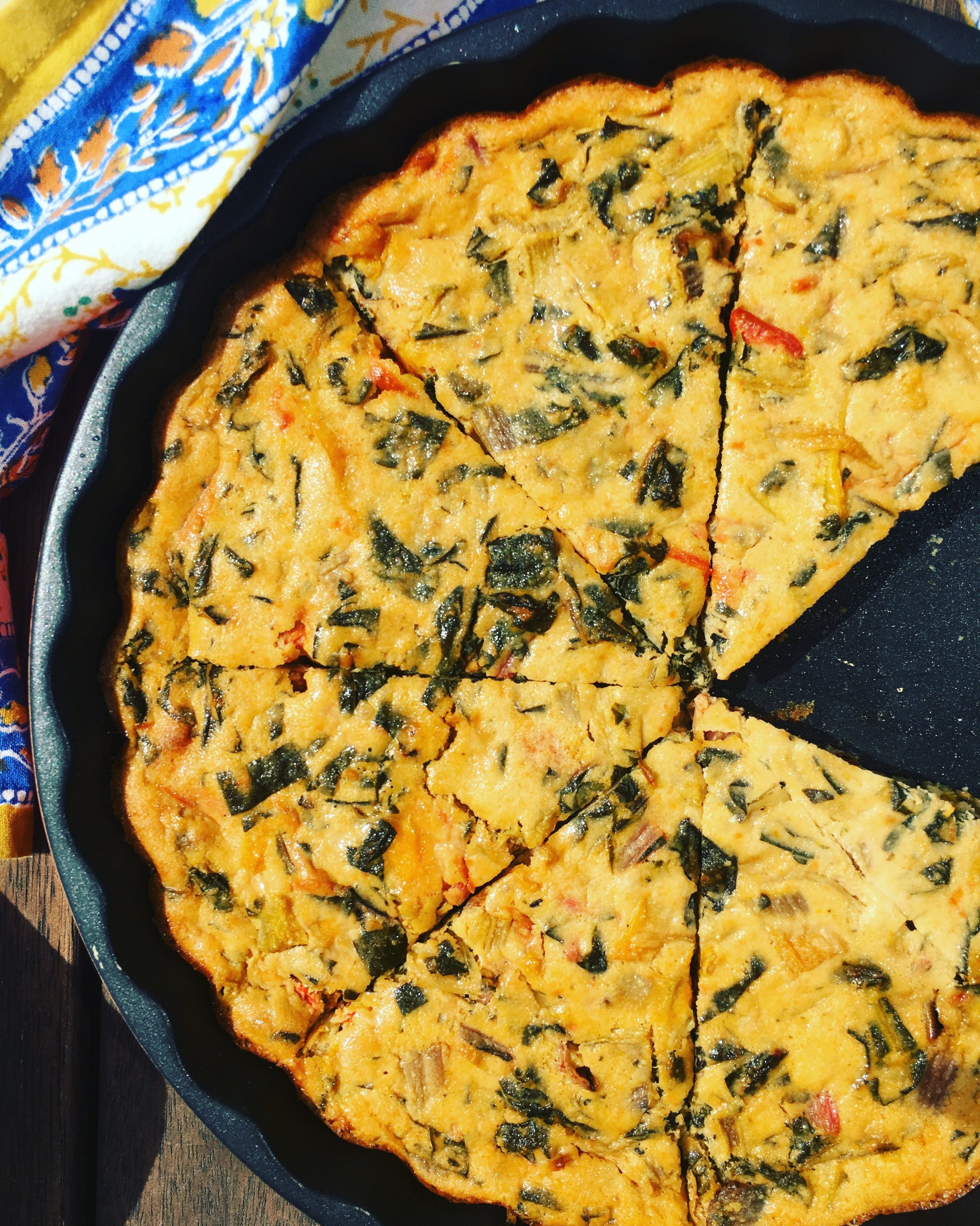 Swiss Chard & Roasted Capsicum Quiche | The Raw Food Kitchen